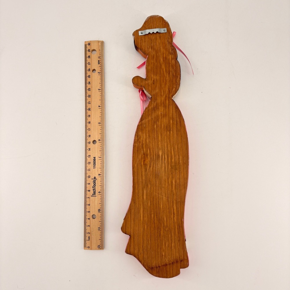 Hand Painted Wooden‎ Southern Belle Wall Plaque Pink Victorian Lady Folk Art - Picture 6 of 9